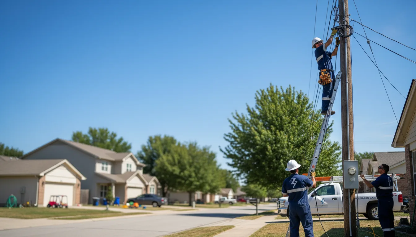 Residential electrician providing installation services in Bryant, IA